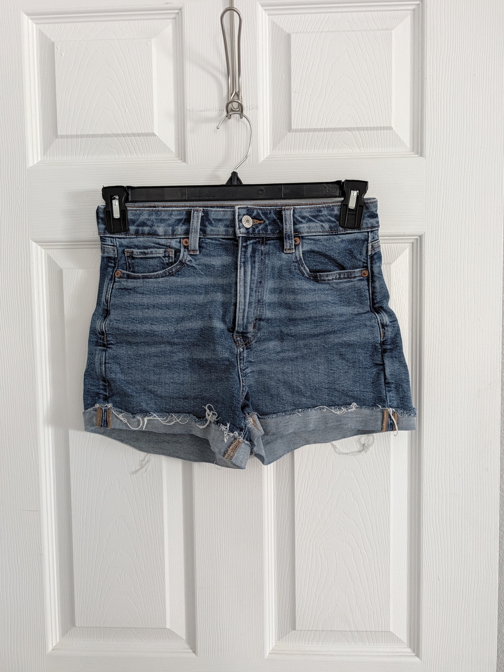 American Eagle Outfitters Medium Blue Distressed Jean Shorts